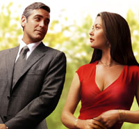 Catherine Zeta-Jones and George Clooney in a film by Coen Bros.