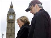 The chimes of Big Ben launched the three-minute silence for Londoners.