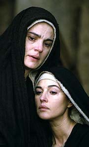 Maia Morgenstern as Mary and Monica Bellucci as Mary Magdalene in Newmarket's The Passion of the Christ